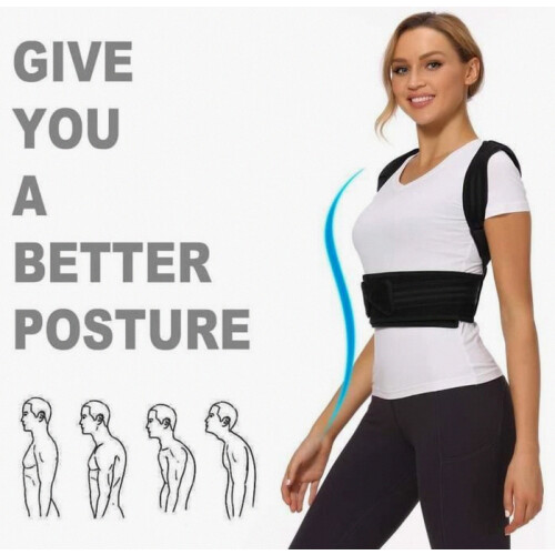 Posture Corrector for Men and Women, Adjustable Back Support Brace, Relieves Back Pain, Comfortable Posture Alignment Su