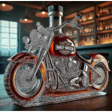 Whiskyflasche in Motorradform, origineller Glasdekanter mit 3D-Gravur, einzigartiges Geschenk für Männer, Väter, Ehemänner, für die Hau