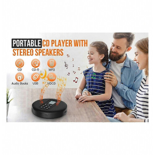 Επαναφορτιζόμενο CD Player με ηχεία και ακουστικά, Φορητό Walkman Discman για εγγράψι 1