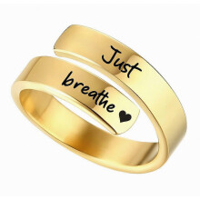 Bague cœur ajustable en acier inoxydable pour femme, design en spirale, cadeau inspirant à porter au quotidien