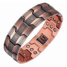 Bracelet magnétique en cuivre pur pour homme, longueur ajustable avec outil de mesure, bracelet thérapeutique classique pour un usage q