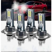 Set van 4 H7 LED-koplampen, grootlicht tot dimlicht, 220W 6000lm, 6000K daglichtwit voor autogebruik
