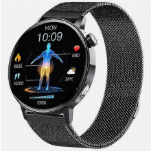 ECG-smartwatch met bloedglucose- en urinezuurmeting, 3,6 cm (1,41 inch) gezondheids- en sporttracker