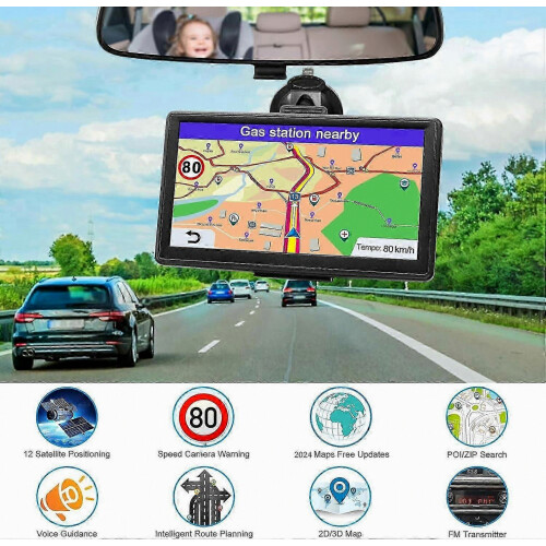Πλοήγηση GPS αυτοκινήτου 7 ιντσών με ενημερώσεις χαρτών εφ' όρου ζωής, ειδοπο 1