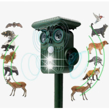 Répulsif solaire ultrasonique pour cerfs avec 5 modes réglables, dissuasion des animaux de jardin pour la protection de votre cour