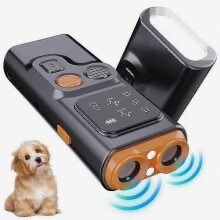 Dispositif ultrasonique anti-aboiements pour chiens avec lampe torche LED, sans choc, outil de dressage sûr pour le contrôle du comport