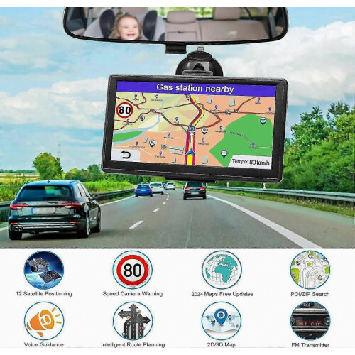 Σύστημα πλοήγησης GPS αυτοκινήτου 7 ιντσών με εφ' όρου ζωής ενημερώσεις χαρτώ 1