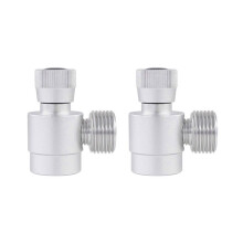 2X CO2 Cylinder Refill Adapter, Self-Made Gas Cylinder Regulator M10X1 to W21.8-14 Adapter for Argon,CO2,Silver