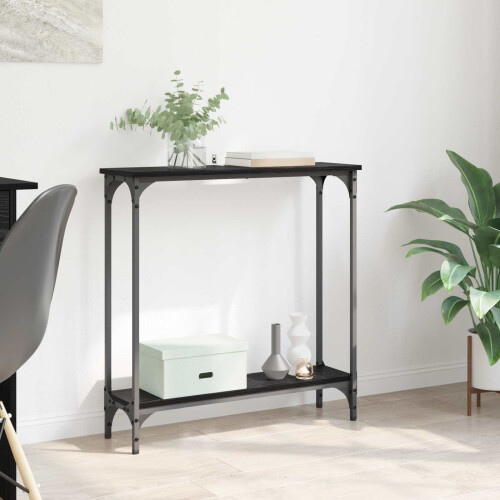 VidaXL vidaXL Console Table Black Oak 75 x 22.5 x 75 cm Engineered Wood