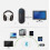 Bluetooth 4.2 Transmitter and Receiver, Wireless 3.5mm AUX Adapter with USB Cable for Headphones 3