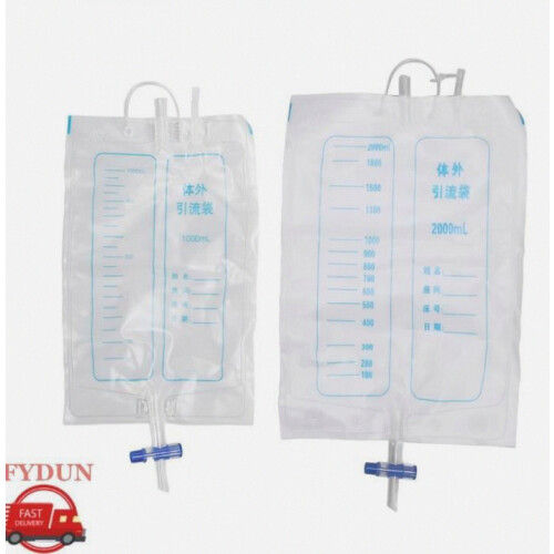 Mála Cos Fual Silicone, In-athúsáidte 1000ml/2000ml, Sceitheadh-dhíonach, Compordach, Mála Bailithe Iniompartha 2