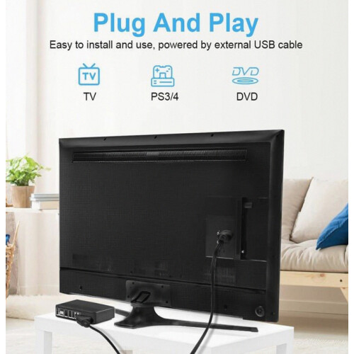 Προσαρμογέας SCART σε HDMI με καλώδιο, μετατροπέας Full HD, διπλές θύρες για τηλεόρασ 1