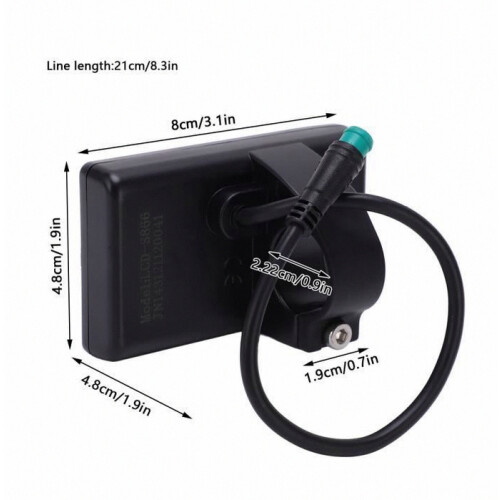 LCD Display S866 with Backlight, Compatible with 24V, 36V and 48V E-Bike Control Panel 1