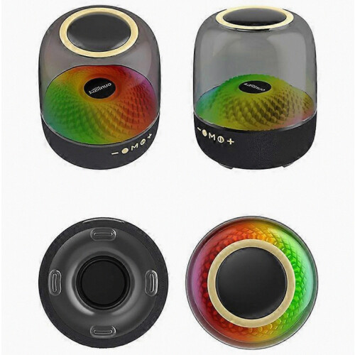 Ασύρματο ηχείο Bluetooth 40W με πολύχρωμα φώτα LED, φορητό μουσικό κουτί για το σπί 1