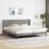 VidaXL vidaXL Bed Frame with Headboard Light Grey 180 x 200 cm Velvet 1