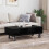 VidaXL vidaXL Side Table with Wheels Black Oak 90 x 50 x 30 cm 4