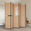 VidaXL vidaXL 6-Panel Room Divider Beige 300 x 220 cm Fabric 1