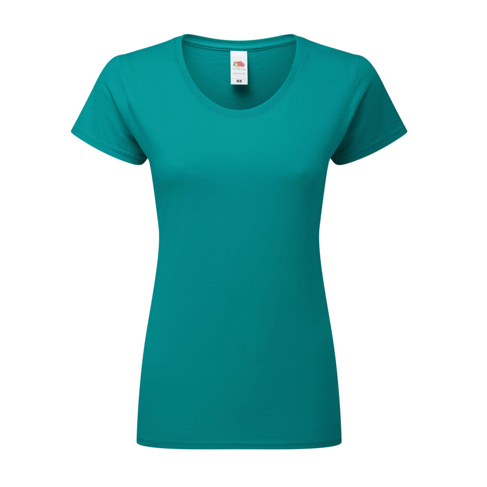 Fruit Of The Loom (L, Ocean Teal) Womens/Ladies Ringspun Premium T-Shirt