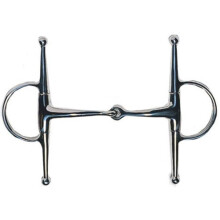 (5in, Silver) Korsteel Stainless Steel Jointed Full Cheek Snaffle Bit II
