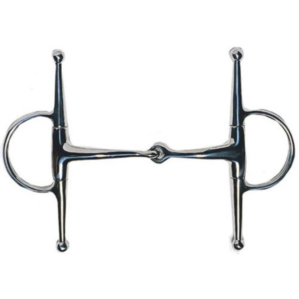 Photos - Equestrianism  Korsteel Stainless Steel Jointed Full Cheek Snaffle Bit II(5in, Silver)
