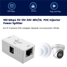 5X 100 Mbit/S 5 V 12 V 24 V 48 V/1 A BJW POE-Injektor Power Splitter für IP-Kamera POE-Adaptermodul Zubehör-Weiß