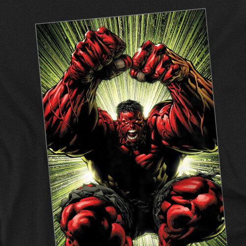 Marvel (4XL, Black) Marvel Mens Red Hulk Attack T-Shirt 2