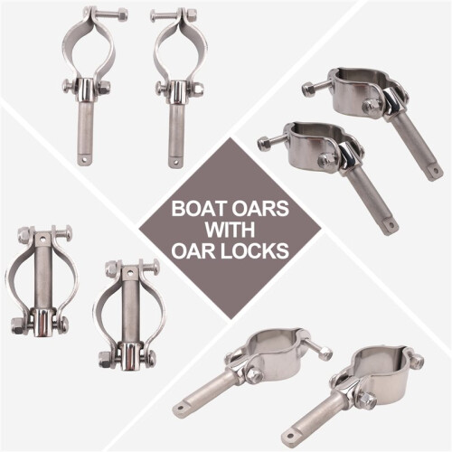 Boat Stainless Steel Row Lock Side Mount  Oar Lock Socket Marine Yacht (2 Per Pack) 1