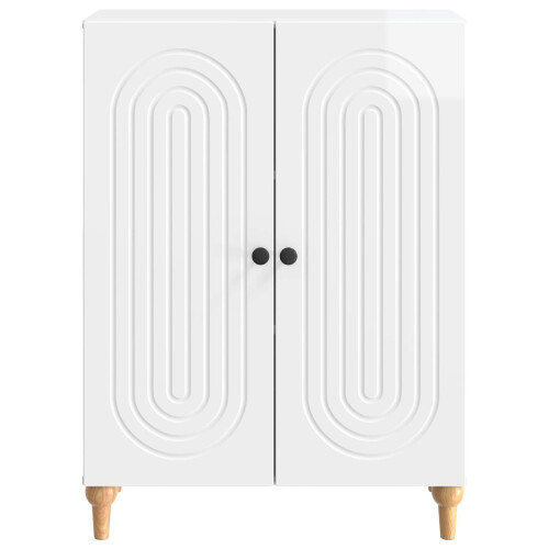 VidaXL vidaXL Sideboard High Gloss White 66 x 34.5 x 90 cm Engineered Wood 2