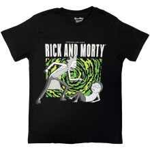(S, Black) Rick And Morty Unisex Adult Vortex T-Shirt