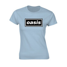 (M, Light Blue) Oasis Womens/Ladies Decca Logo T-Shirt