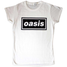 (M, White) Oasis Womens/Ladies Decca Logo T-Shirt