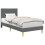 VidaXL vidaXL Bed Frame with Headboard Dark Grey 90 x 190 cm Fabric 2
