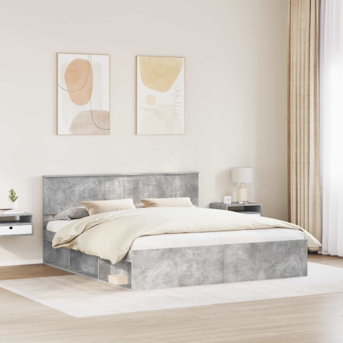VidaXL vidaXL Bed Frame with Headboard Concerte 180 x 200 cm Solid Pine Wood 2