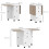 (Multicolor, Engineered Wood) Oak & White 6-Person Drop-Leaf Dining Table 3