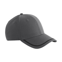 (One Size, Gunmetal/Black) Beechfield Match Day Baseball Cap