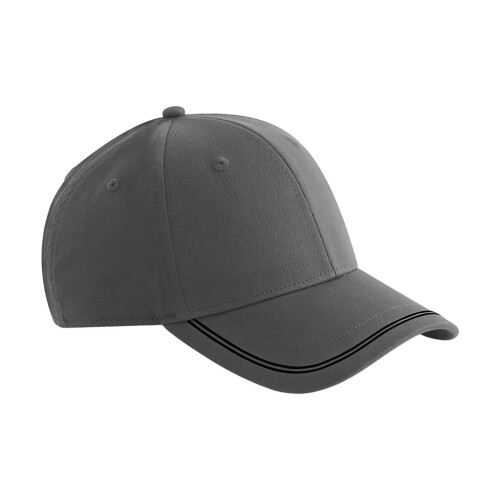 (One Size, Gunmetal/Black) Beechfield Match Day Baseball Cap