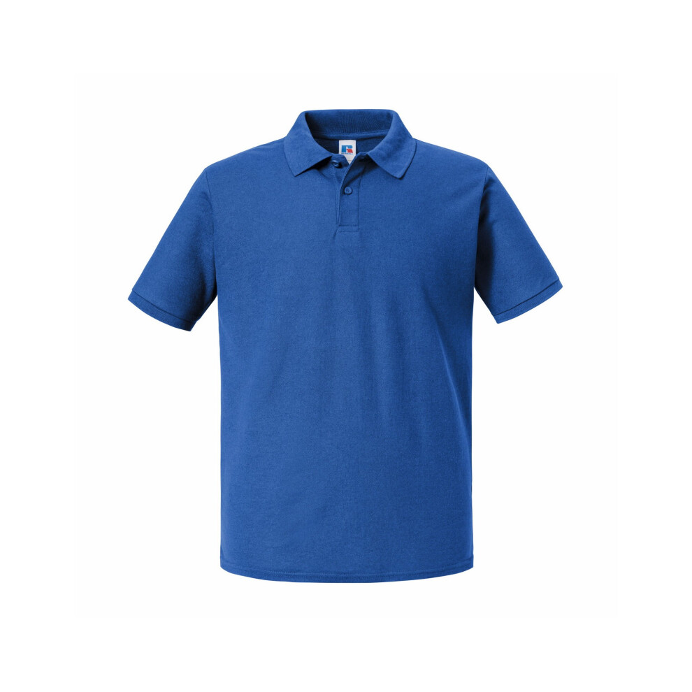 Russell (M, Bright Royal) Mens Authentic Pique Polo Shirt
