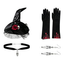 Witch Themed Costume Accessory Set For Cosplay Masquerade Party