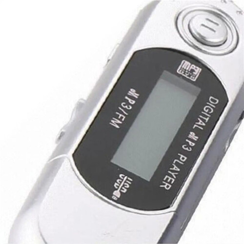 2X  MP3 Player USB 2.0 Small Flash Drive Multilanguage LCD Music Player with 3.5mm Audio Jack Automatic Shutdown(A)