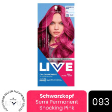 (Pack of 1) Schwarzkopf LIVE Hair Dye Semi-Permanent 093 Shocking Pink Colour Gloss Toner
