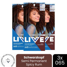 (Pack of 3) Schwarzkopf LIVE Hair Dye Semi-Permanent 065 Spicy Rum Colour Gloss Toner Bleach