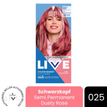 (Pack of 1) Schwarzkopf LIVE Hair Dye Semi-Permanent 025 Dusty Rose Colour Gloss Toner DIY