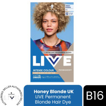 (Pack of 1) Schwarzkopf LIVE Hair Dye Permanent Blonde B16 Honey Blonde Colour Gloss Toner