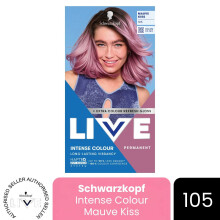 (Pack of 1) Schwarzkopf LIVE Hair Dye Permanent 105 Mauve Kiss Colour Semi-Permanent Gloss