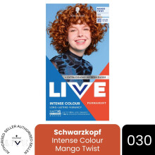 (Pack of 1) Schwarzkopf LIVE Hair Dye Permanent 030 Mango Twist Colour Semi-Permanent Gloss