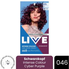 (Pack of 1) Schwarzkopf LIVE Hair Dye Permanent 046 Cyber Purple Colour Semi-Permanent Gloss