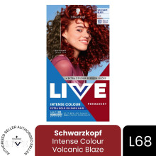 (Pack of 1) Schwarzkopf LIVE Hair Dye Permanent L68 Volcanic Blaze Colour Semi-Permanent DIY