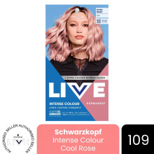 (Pack of 1) Schwarzkopf LIVE Hair Dye Permanent 109 Cool Rose Colour Semi-Permanent Gloss