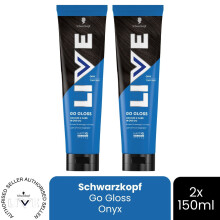 (Pack of 2) Schwarzkopf LIVE Hair Dye Colour & Shine Hair Gloss Onyx Permanent Toner Bleach