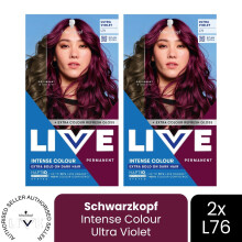 (Pack of 2) Schwarzkopf LIVE Hair Dye Permanent L76 Ultra Violet Colour Semi-Permanent Gloss
